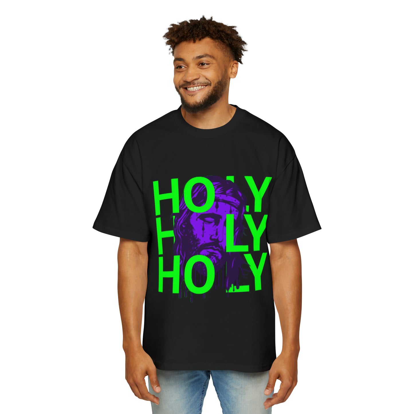 Men's Holy Oversized Tee Front Faced