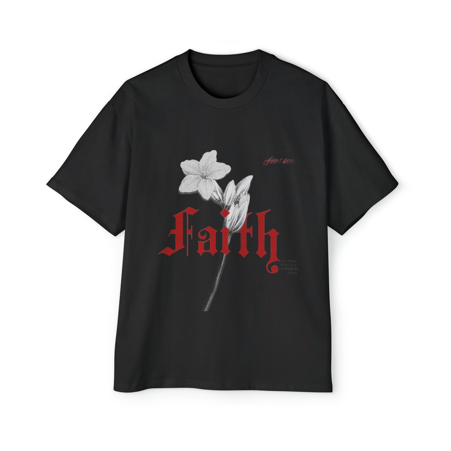 Men's Faith Oversized Tee Front Faced